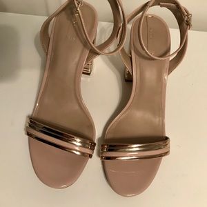 Aldo Shoes - Nude & Rose Gold Chunky Heels Aldo Shoes - Nude & Rose Gold Chunky Heels
